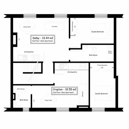 Apartament Lettered Board 1, 2 & 3
